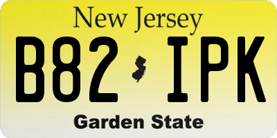 NJ license plate B82IPK