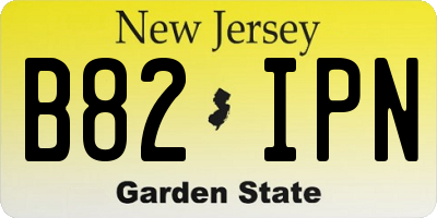 NJ license plate B82IPN