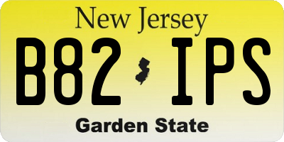 NJ license plate B82IPS