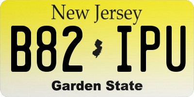 NJ license plate B82IPU