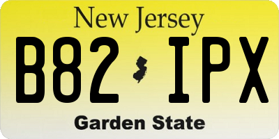 NJ license plate B82IPX