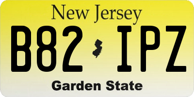NJ license plate B82IPZ