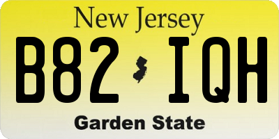 NJ license plate B82IQH