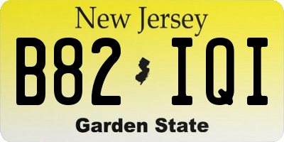 NJ license plate B82IQI