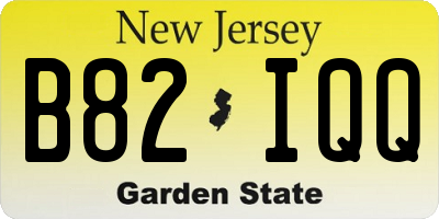 NJ license plate B82IQQ