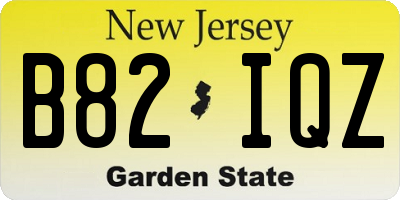 NJ license plate B82IQZ