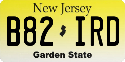 NJ license plate B82IRD