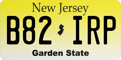 NJ license plate B82IRP