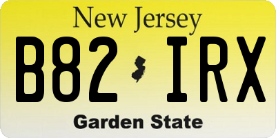 NJ license plate B82IRX
