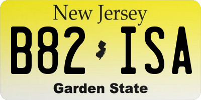 NJ license plate B82ISA