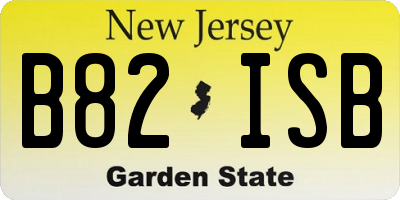 NJ license plate B82ISB