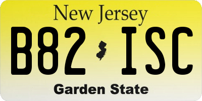 NJ license plate B82ISC