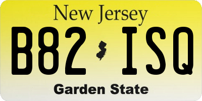 NJ license plate B82ISQ