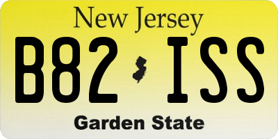 NJ license plate B82ISS