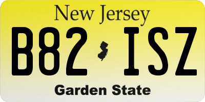 NJ license plate B82ISZ
