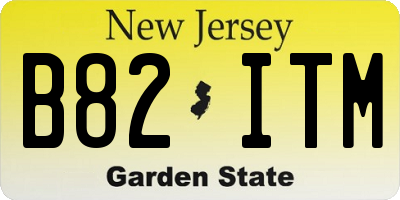 NJ license plate B82ITM
