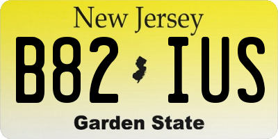 NJ license plate B82IUS
