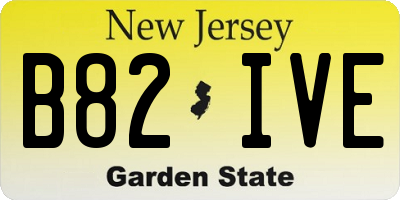 NJ license plate B82IVE