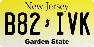 NJ license plate B82IVK