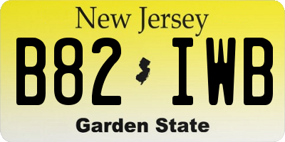 NJ license plate B82IWB