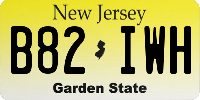 NJ license plate B82IWH
