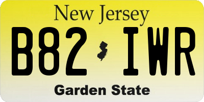 NJ license plate B82IWR