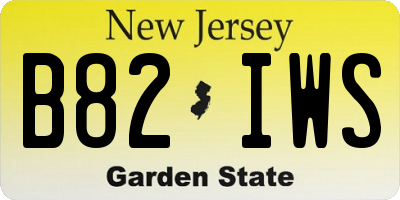 NJ license plate B82IWS