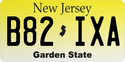 NJ license plate B82IXA