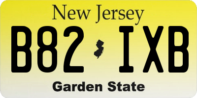NJ license plate B82IXB