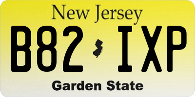 NJ license plate B82IXP