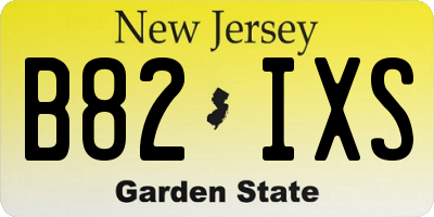 NJ license plate B82IXS