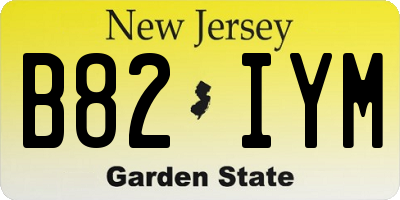 NJ license plate B82IYM