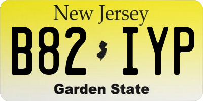 NJ license plate B82IYP