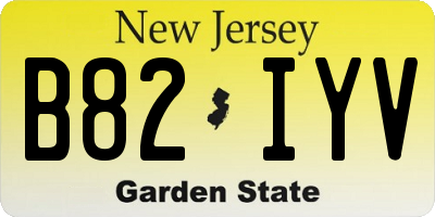 NJ license plate B82IYV