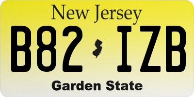 NJ license plate B82IZB