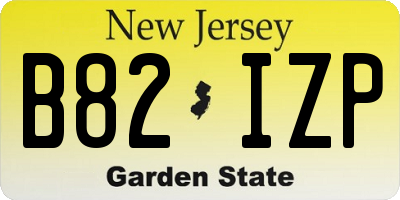 NJ license plate B82IZP