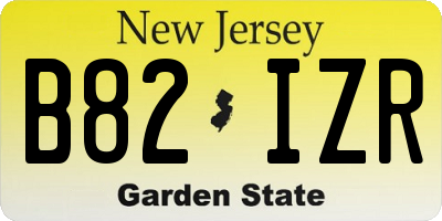 NJ license plate B82IZR