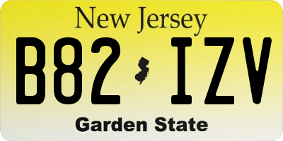 NJ license plate B82IZV