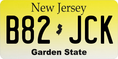 NJ license plate B82JCK