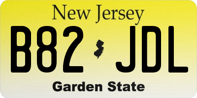 NJ license plate B82JDL