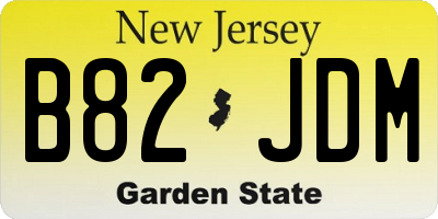 NJ license plate B82JDM