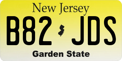 NJ license plate B82JDS