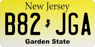 NJ license plate B82JGA