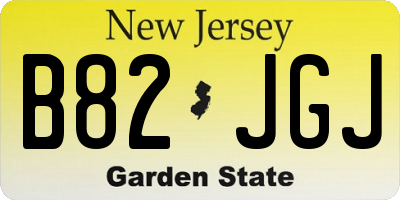 NJ license plate B82JGJ