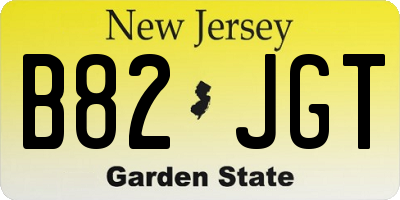 NJ license plate B82JGT