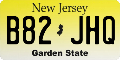 NJ license plate B82JHQ