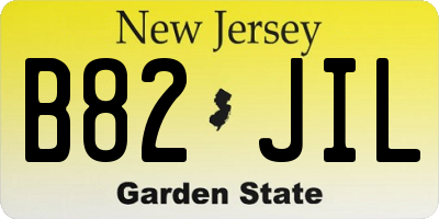 NJ license plate B82JIL