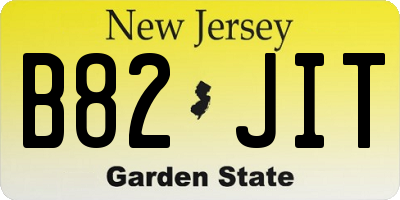 NJ license plate B82JIT