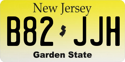 NJ license plate B82JJH