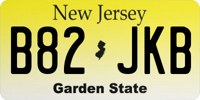 NJ license plate B82JKB